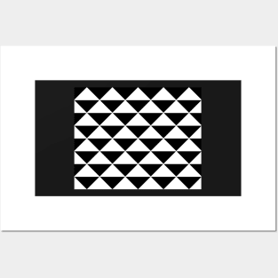 Abstract Triangles pattern - black and white. Posters and Art